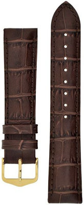 Leren horlogeband Hirsch Duke M 01028110-1, bruin, lengte M, Quick Release