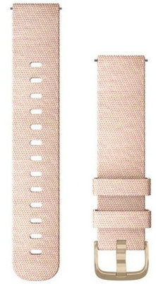Nylon horlogeband Garmin 20mm (voor Venu, Venu Sq, Venu 2 plus aj.), roze, Quick Release, 010-12924-12
