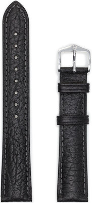 Zwart leren band Hirsch Camelgrain L 01009050-2 (Teletina)