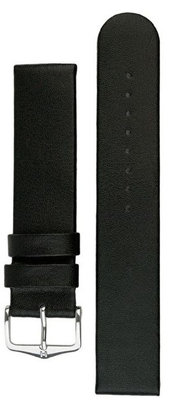 Leren horlogeband Hirsch Scandic L 17872050-2, zwart, kalfleer, lengte L, Quick Release