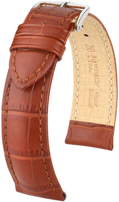 Bruin leren band Hirsch Duke L 01028070-2 (Teletina)