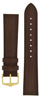 Leren horlogeband Hirsch Rainbow M 12302610-1, bruin, kalfsleer, lengte M, Quick Release