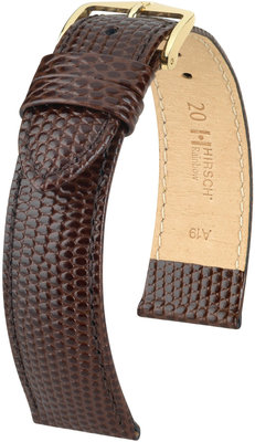 Donkerbruine leren riem Hirsch Rainbow M 12302610OE-1 (Teletina) Open End