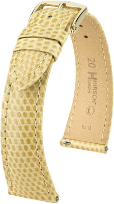 Beige lederen band Hirsch London M 04266190-1 (Lizard leather) Hirsch Selection