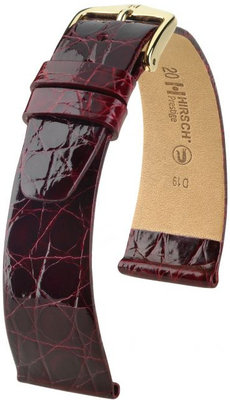 Bourgondisch leren band Hirsch Prestige M 02208160-1 (Krokodillenleer) Hirsch Selection