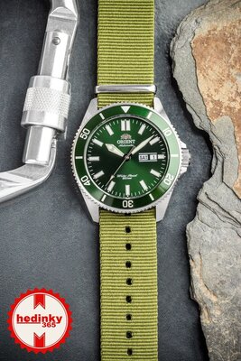 Nylon horlogeband Ricardo Kronplatz, groen, NATO