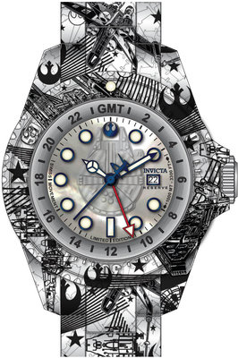 Invicta Star Wars Quartz 52mm GMT 33309 Rebel Alliance Limited Edition 1977pcs