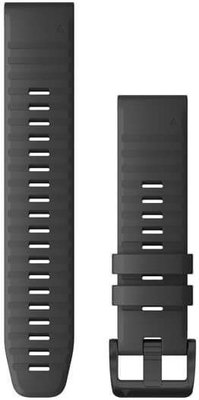 Garmin QuickFit band 22mm, siliconen, donkergrijs, grijze gesp (Fenix 7/6/5, Epix 2, etc.)