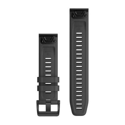 Siliconen horlogeband Garmin 22mm (voor Garmin Fenix 8/7/6 (47mm), Epix 2 enz.), grijs V1, QuickFit, 010-12863-22