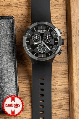 Swatch Checkpoint Black Chronograph SB02B400