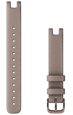 Garmin Lily-riem, leer, bruin, bronzen gesp