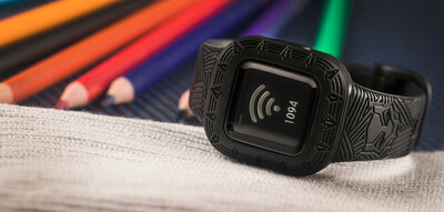 Plastic horlogeband Garmin (voor Vívofit junior 3), zwart, Marvel, Black Panther, 010-12666-40