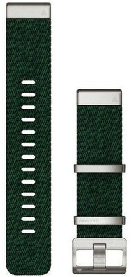 Nylon horlogeband Garmin 22mm (voor Garmin Fenix 8/7/6 (47mm), Epix 2 enz.), groen, QuickFit, 010-13008-00