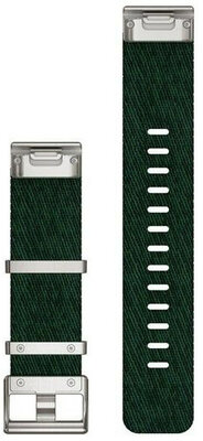 Nylon horlogeband Garmin 22mm (voor Garmin Fenix 8/7/6 (47mm), Epix 2 enz.), groen, QuickFit, 010-13008-00