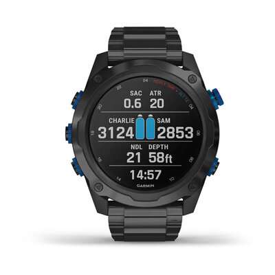 Garmin Descent Mk2i Sapphire Titanium, Titanium band, T1 Bundle