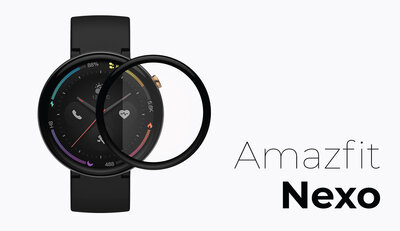 Beschermend 3D-glas Mosh Tempered Glass Protector 0.3mm voor Amazfit Nexo