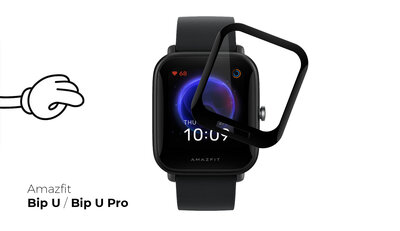 Beschermend 3D-glas Mosh Tempered Glass Protector 0.5mm pro Amazfit Bip U / Bip U Pro