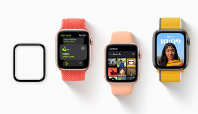 Beschermend 3D-glas Mosh Tempered Glass Protector 0.5mm pro Apple Watch Series 4/5/6/SE 40mm