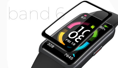 Beschermend 3D-glas Mosh Tempered Glass Protector 0.5mm pro Honor Band 6 (2ks)