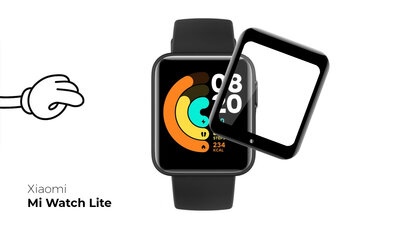Beschermend 3D-glas Mosh Tempered Glass Protector 0.5mm voor Xiaomi Mi Watch Lite