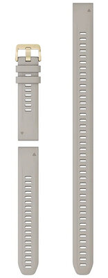 Siliconen horlogeband Garmin 20mm (voor Garmin Fenix 8/7S/6S (43mm), enz.), grijs, QuickFit, + verlengstuk, 010-13027-00
