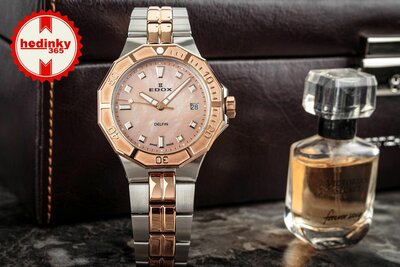 Edox Delfin Diver Date Lady 53020-357rm-ror