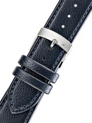 Leren riempje Morellato Lauro 5336D05.061 M, blauw, gerecycleerd materiaal