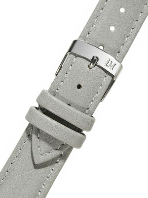 Leren riempje Morellato Trend 5050C47.093 S, grijs, gerecycleerd materiaal, Quick Release