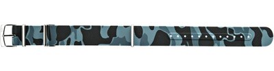 Siliconen bandje Morellato Isarco 5276187.864 M, blauw, camouflage, NATO