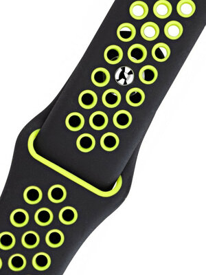 Groene en zwarte siliconen band Morellato Paroo 5402187.802 M