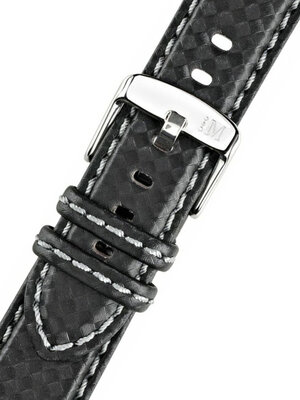 Leren riempje Morellato Biking 3586977.891 M, zwart, eco-leer