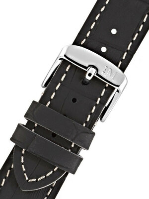 Zwart met witte band Morellato Tricikng M 4910B44.892 (eco-leder)