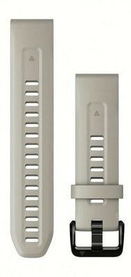 Siliconen horlogeband Garmin 20mm (voor Garmin Fenix 8/7S/6S (43mm), enz.), beige, QuickFit, 010-13102-04