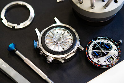 Edox Chronorally Chronograph 38001-tinnbu-bn BMW Limited Edition 2000pcs (+ reserveriempje)