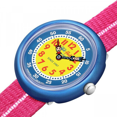Flik Flak Blue ZFBNP190 met roze band