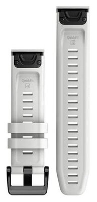 Siliconen horlogeband Garmin 22mm (voor Garmin Fenix 8/7/6 (47mm), Epix 2 enz.), wit V1, QuickFit, 010-13123-00