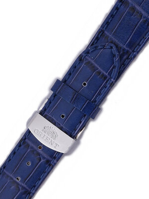Leren horlogeband Orient UDCGTSD 22mm (voor model CEX0P), blauw