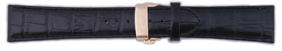 Leren horlogeband Orient UDCVWRB 24mm (voor model ETAC), zwart