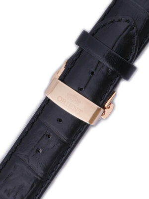 Leren horlogeband Orient UDCVWRB 24mm (voor model ETAC), zwart