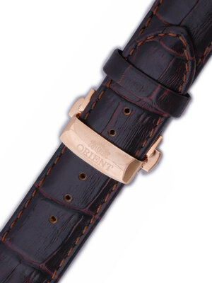 Leren horlogeband Orient UDCVWRT 24mm (voor model FETAC), bruin