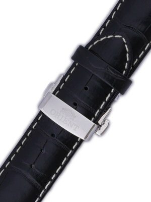 Leren horlogeband Orient UDCVWSB 24mm (voor model FETAC), zwart