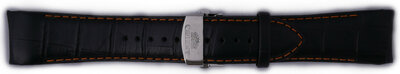 Leren horlogeband Orient UDCYPSB 23mm (voor model CFT00), zwart