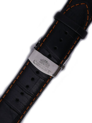 Leren horlogeband Orient UDCYPSB 23mm (voor model CFT00), zwart
