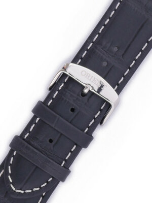 Leren horlogeband Orient UDDBQTB 22mm (voor model CVFAA), zwart