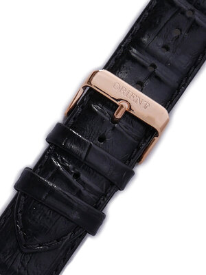 Leren horlogeband Orient UDEAJRB 24mm (voor model FUNC7), zwart