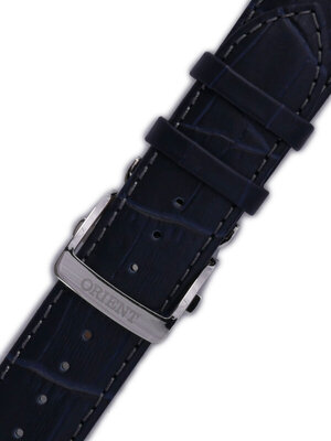Leren horlogeband Orient UDEYDSD 22mm (voor modellen ET0T, AK00), blauw