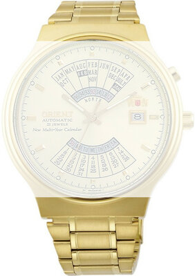 Roestvrijstalen horlogeband Orient KCDQBGG 20mm (voor model FEU00), goudkleurig