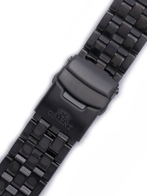 Roestvrijstalen horlogeband Orient PDDRF0Z 22mm (voor model FFA05), zwart