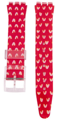 Dames kunststof band met C13 motief voor Swatch 17mm