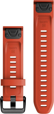 Siliconen bandje Garmin 20mm (pro Garmin Fenix 8/7S/6S (43mm), aj.), rood V2, QuickFit